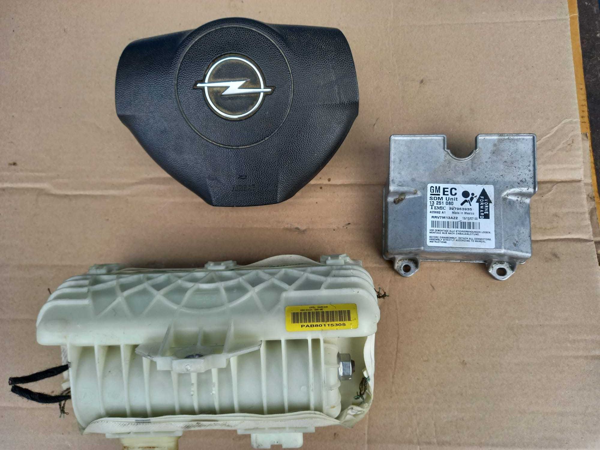 Opel Astra H, airbag volan, kit airbaguri sofer, pasager, ECU