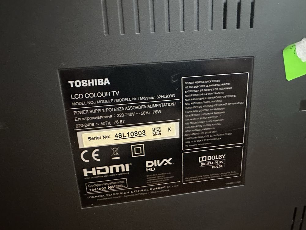 Toshiba телевизор 32