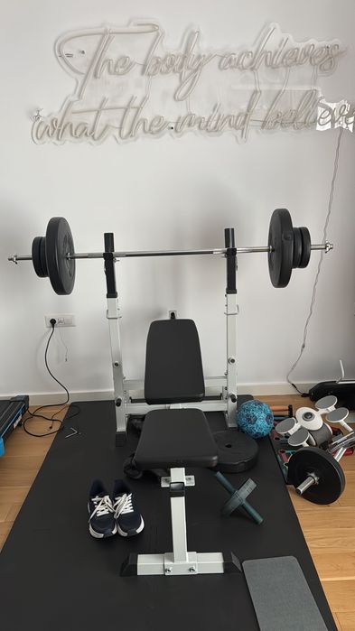 Banca sport multifunctionala cu set de greutati, Gorilla Sports