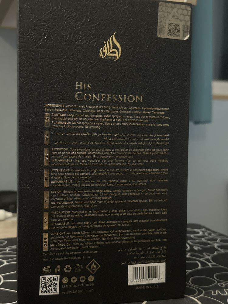 парфюм Lattafa His Confession – 100 мл EDP