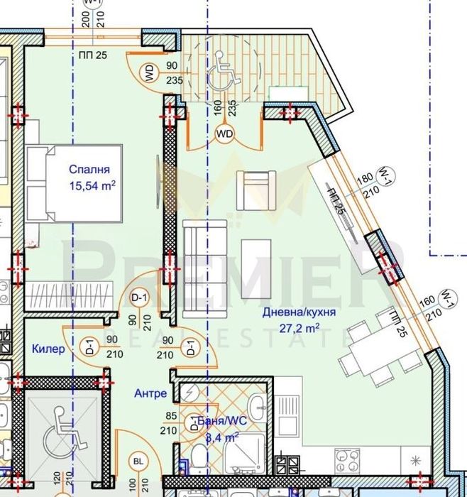 Продава се Двустаен апартамент в Варна, Погреби - 79 кв.м за 1686 €/кв.м - Снимка #1