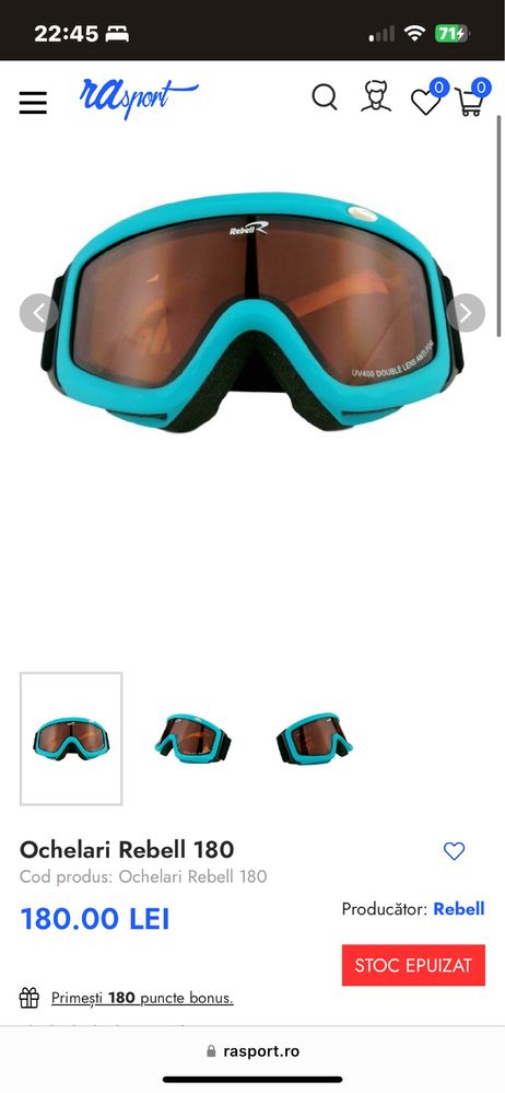 ochelari ski/snowboard copii Rebell