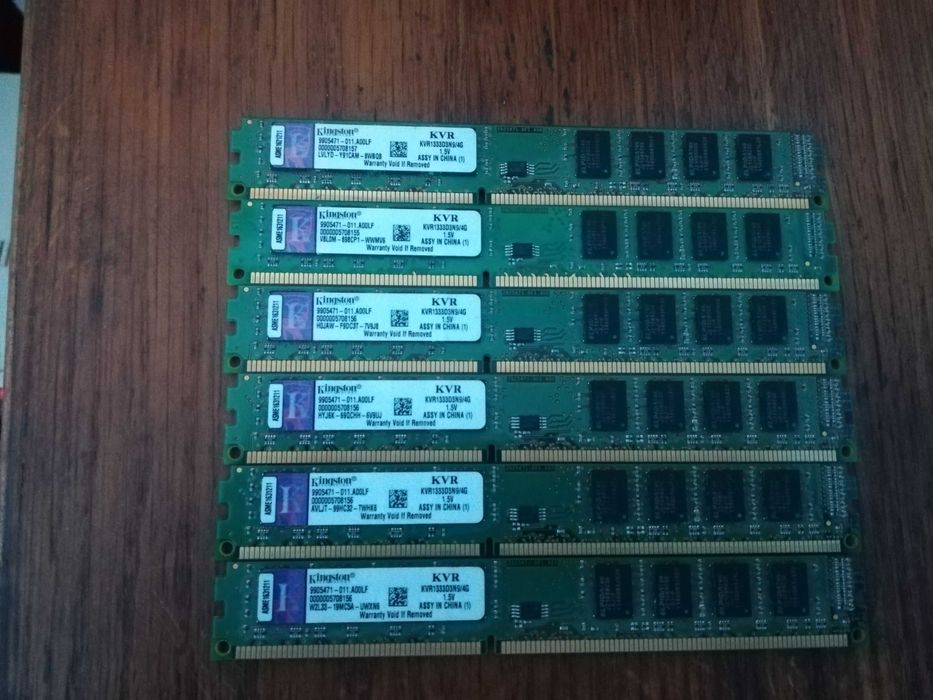Ram DDR3 1333 Kingston 4GB x 6