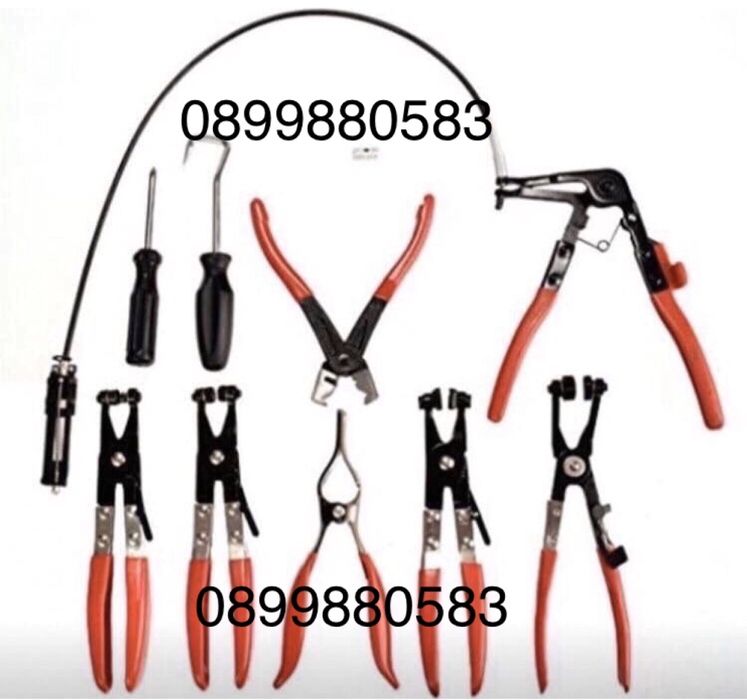 Клещи за скоби за водни съединения комплект 9 части: