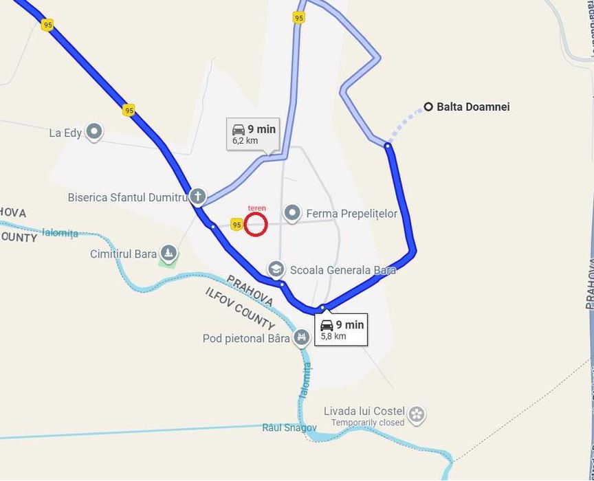 Teren Balta Doamnei sat Bâra - 2 loturi in sat pt casa