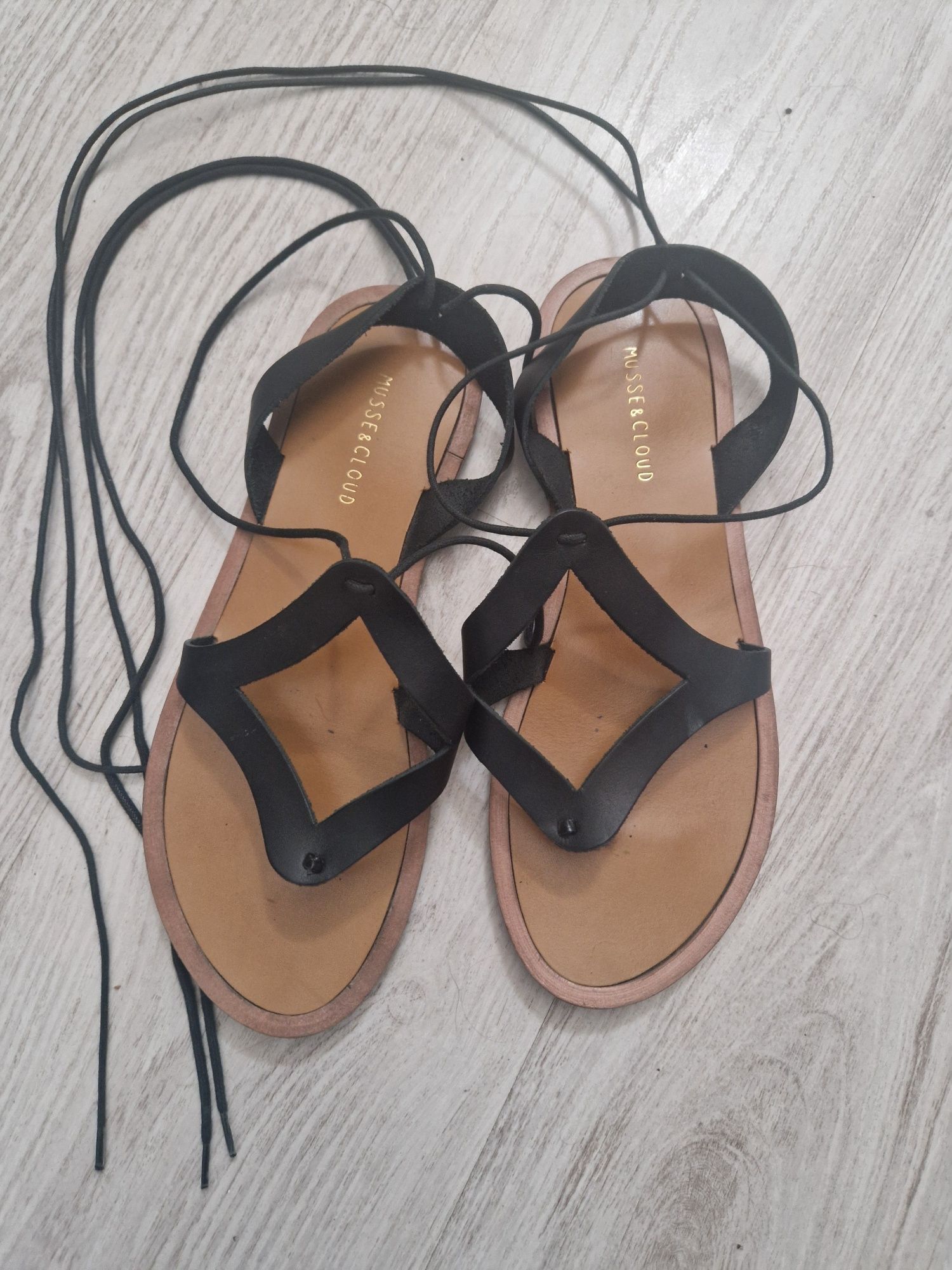 Sandale piele naturala, stil gladiator, marimea 40