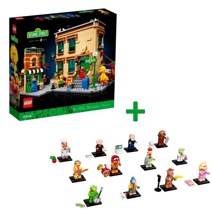 LEGO® Ideas 21324 - 123 Sesame Street + всички muppets фигурки - Мъпет