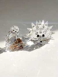 Figurine Swarovski hedgehog vintage si bufnita Hedwig Harry Potter