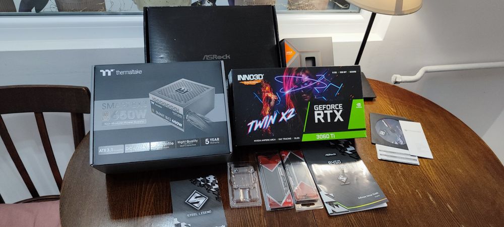 Компютър геймърски  ryzen 5600x ,rtx 3060ti ,16 рам 3600mhz, захр.650+