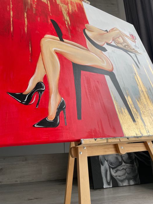 Интериорна картина, акрил върху платно