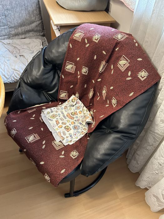 Кожен диван и фотьойл черни