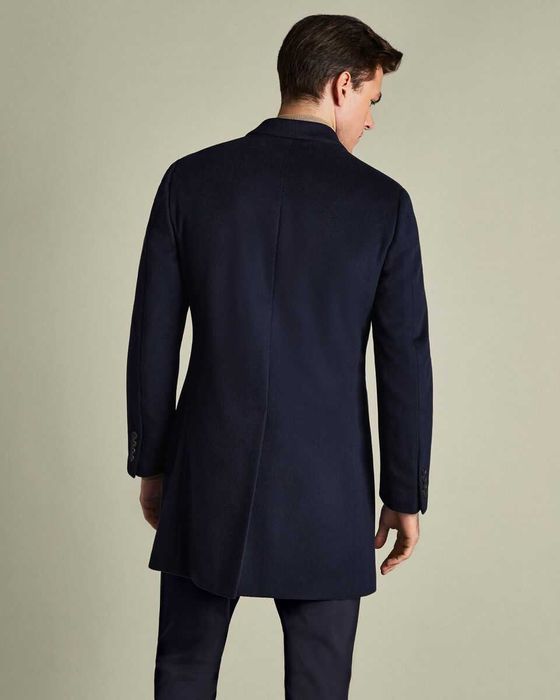 Palton slim 50 L de lux Sartoriale Tesutti Firenze lana si casmir navy