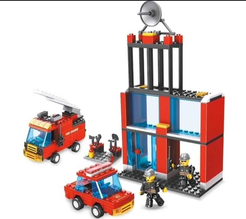 Set construcție tip Lego 3 in 1 Politie Pompieri Brigada Militara