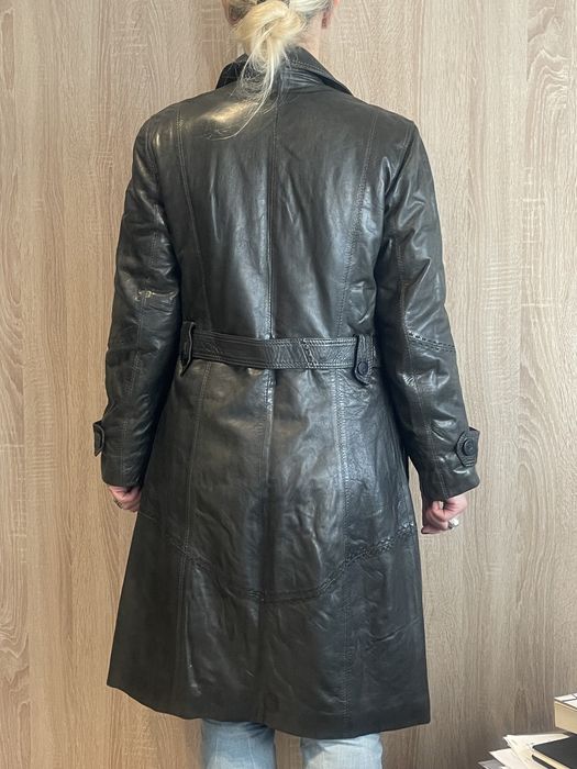 Geaca de piele Casa Teo, lunga