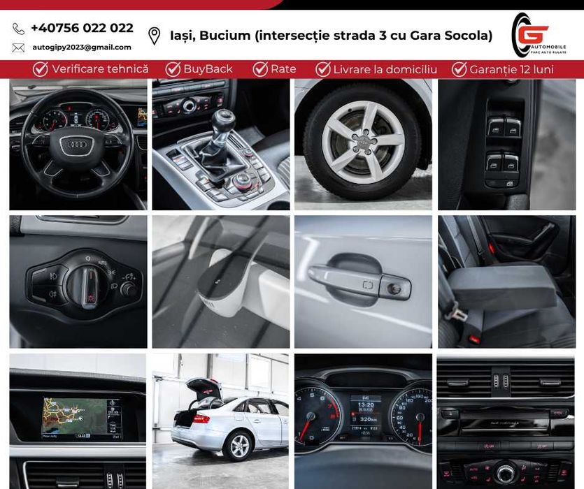 AUDI A4 SEDAN Fab2015Benzină Euro5CP120 Navi Climatronic Jante Senzori