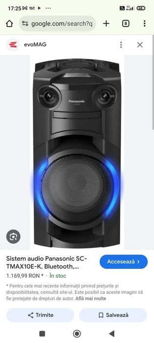 Boxa portabilă Panasonic TMax10-e