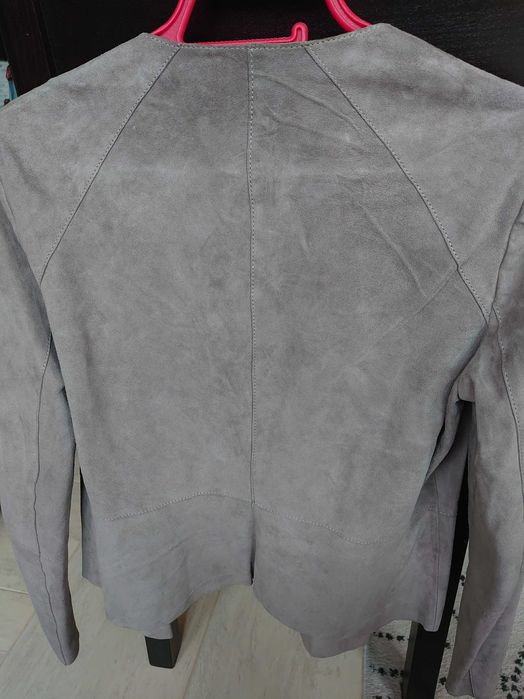 MANGO Сако-блейзър-яке естествена кожа