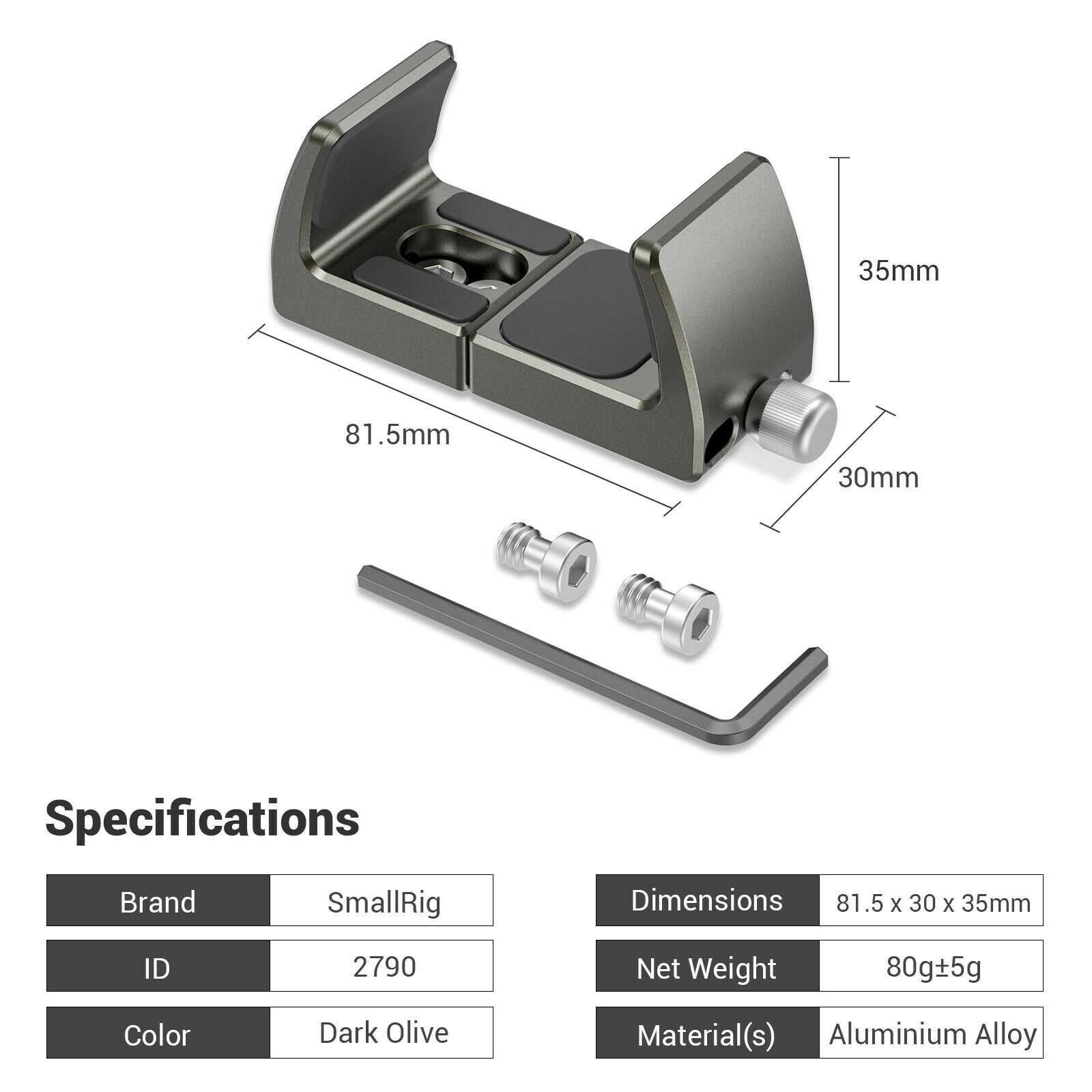 suport baterie externa SmallRig - metal