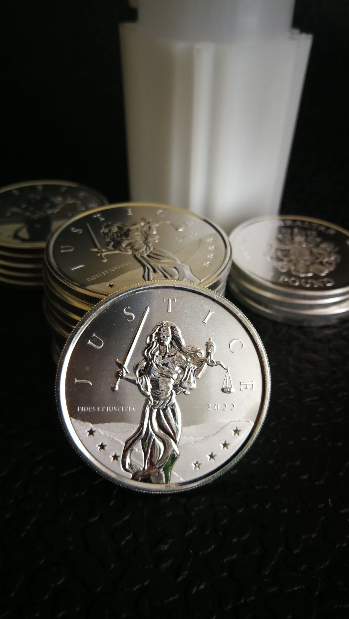 Monedã de argint Lady Justice 2022