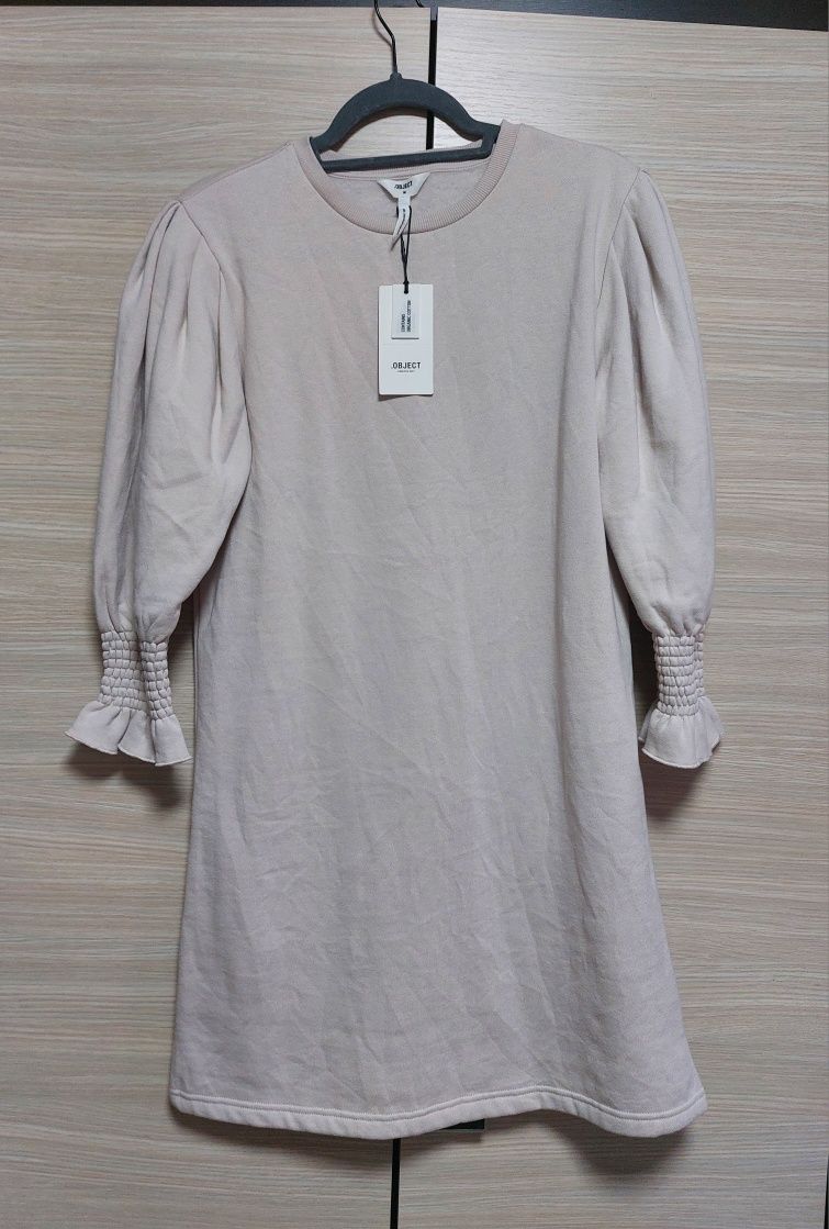 Rochie crem bumbac M cu eticheta