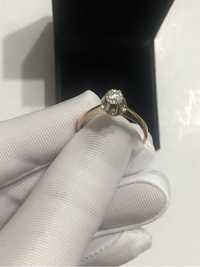 Золотое кольцо с якутским бриллиантом СССР (5 мм)