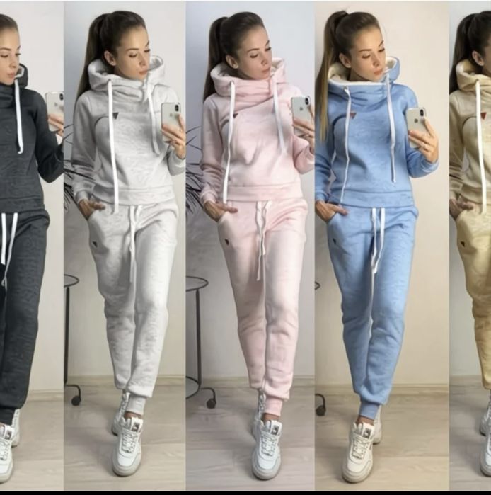 Розовый теплый зимний костюм