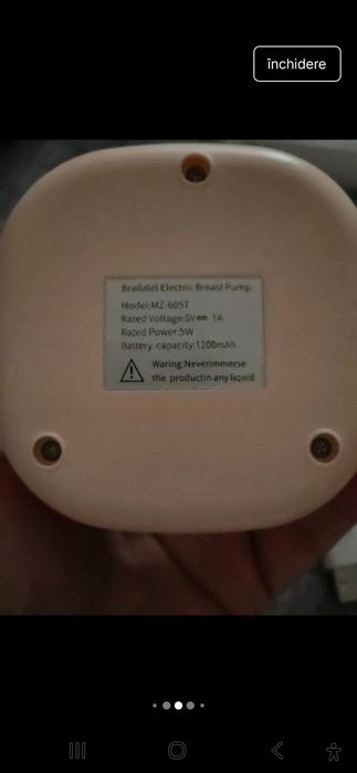 Vând pompa san ,o singura utilizare