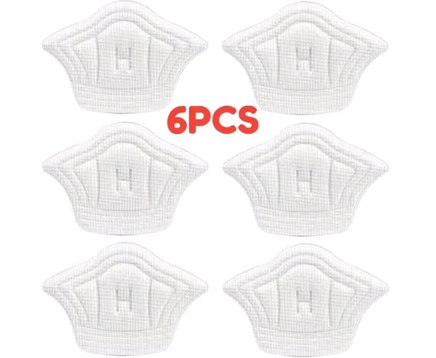 Set 6 protecții calcai albe