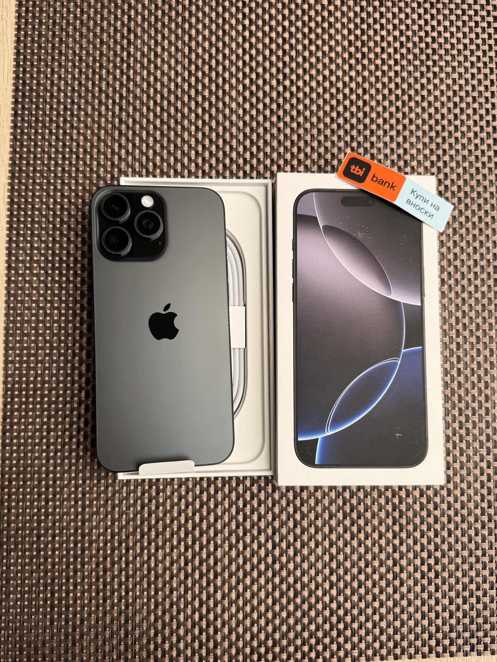 НОВ! 512Gb! iPhone 16 Pro Max Лизинг от 86лв/м Black Titanium ГАРАНЦИЯ