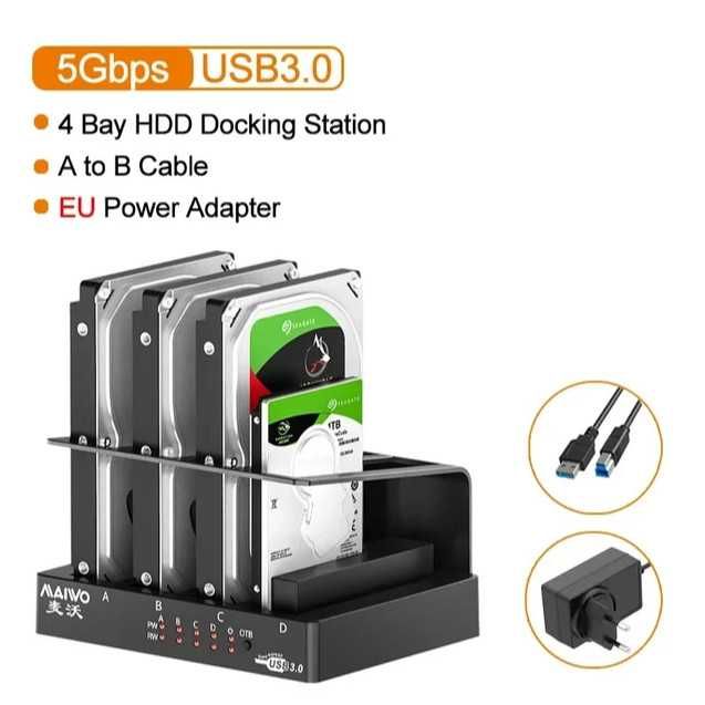 Новая Док-станция для 4х HDD -MAIWO (ОРИГИНАЛ)- ГАРАНТИЯ -доставка