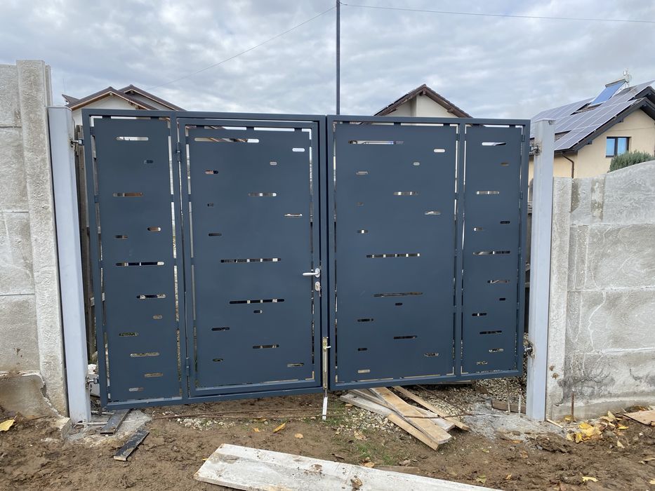 Porți garduri tablă decupată debitată panouri gard