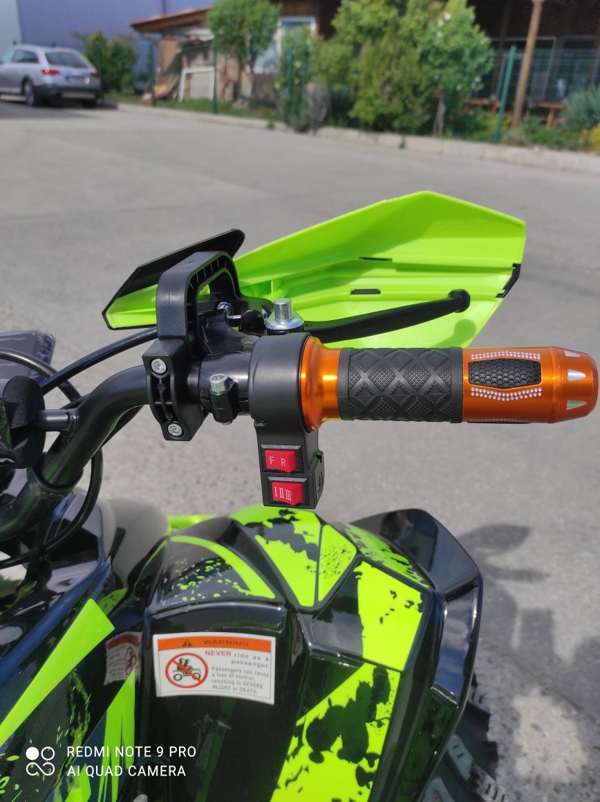 Електрическо ATV 1500W с подсилено шаси в изкрящо зелен цвят