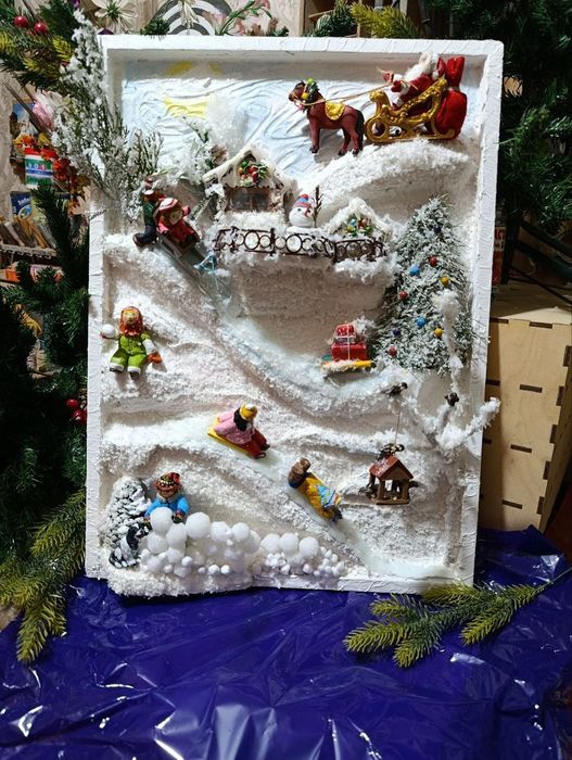 Зима. Панно. Картина в сад или школу. Есть свой канал.