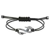 Дамска гривна Power S Hook Jet Crystal Bracelet 5511777 Swarovski