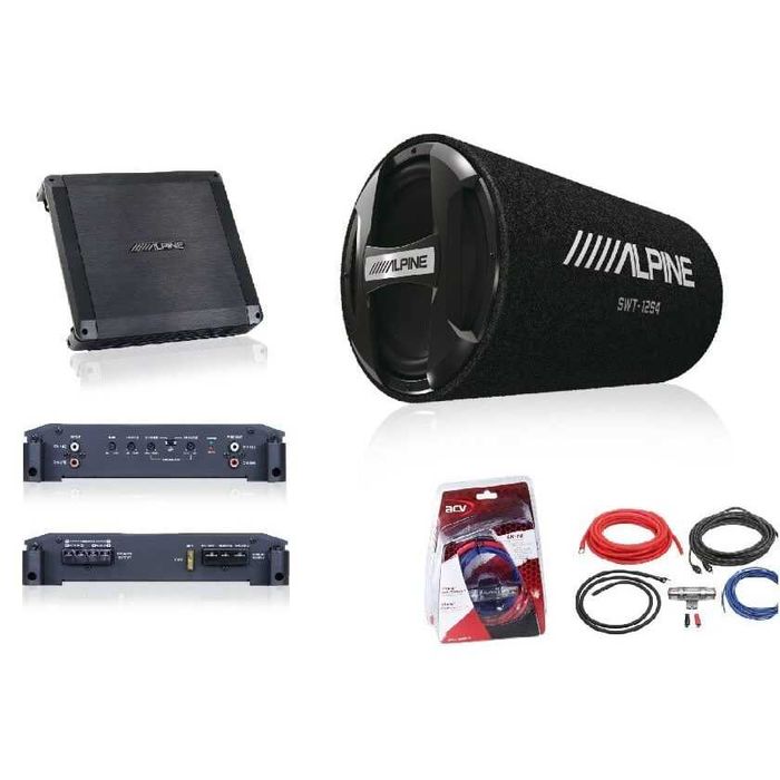 PACHET Subwoofer ALPINE SWT-12S4 + BBX-T600 + LK-10
