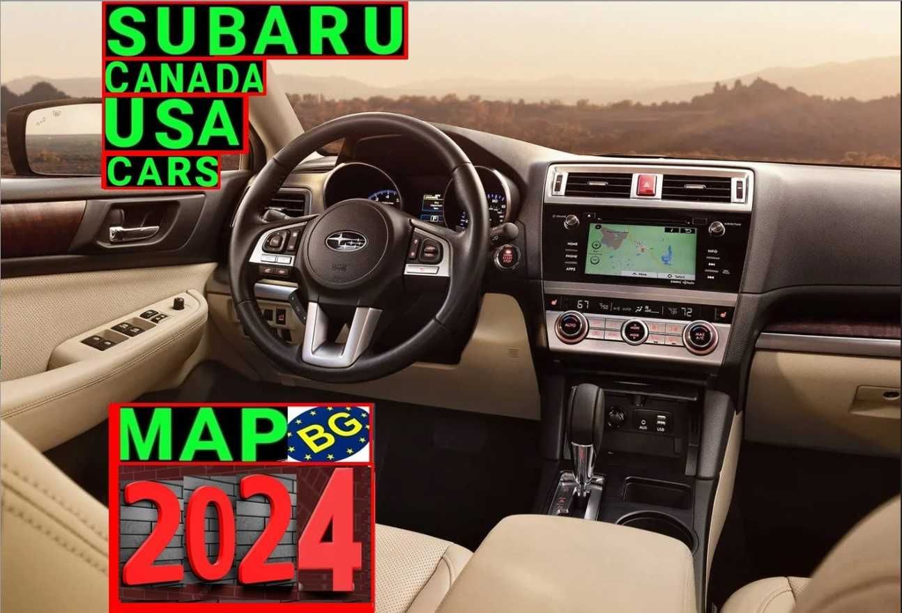 SUBARU 2024 СД карта навигaция USA/Канада Субару модели EU BG SD card