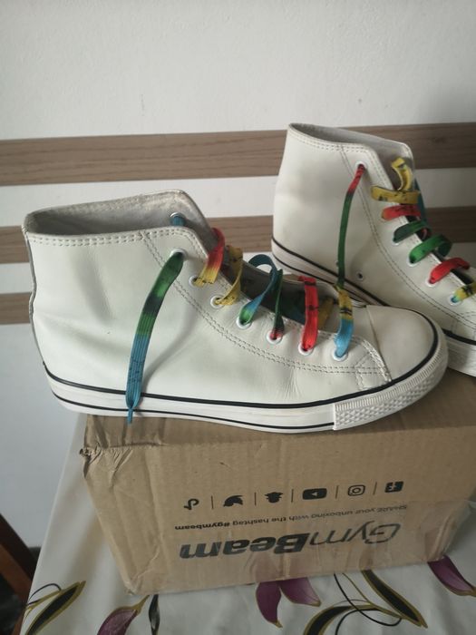 Heidi Klum. Pantofi sport piele naturalatip bascheti