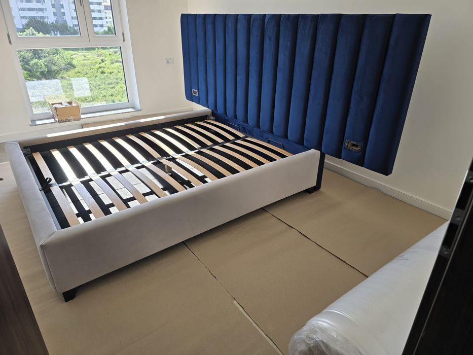 Paturi tapițate la comandă – Calitate Premium + Spațiu de depozitare