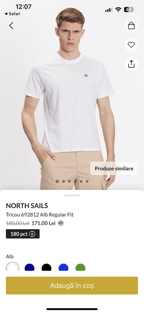 Tricou bărbați XL nou, cu eticheta, North Sails