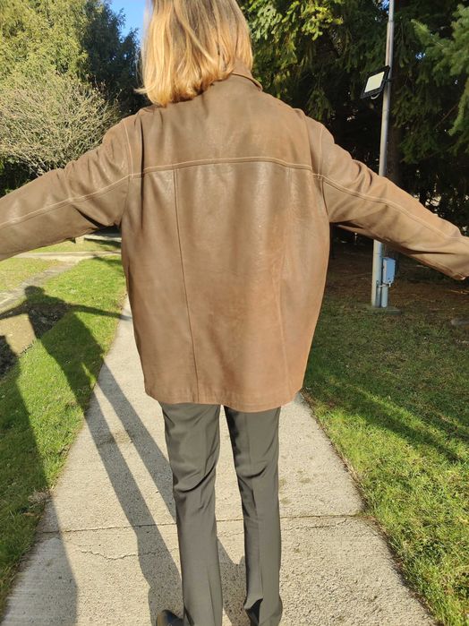 Geaca piele naturala vitel barbati Maro 2XL - XXL -3XL 54-56  C&A NOUA