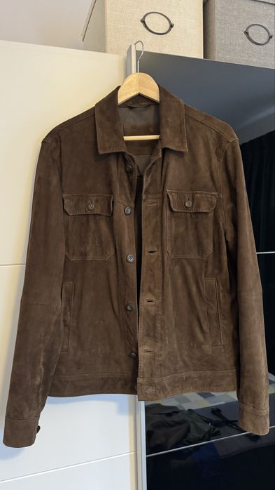 Geaca piele intoarsa Massimo Dutti