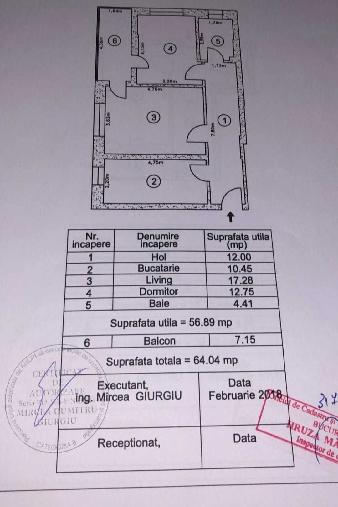Proprietar vând apartament 2 camere confort I sporit decomandat