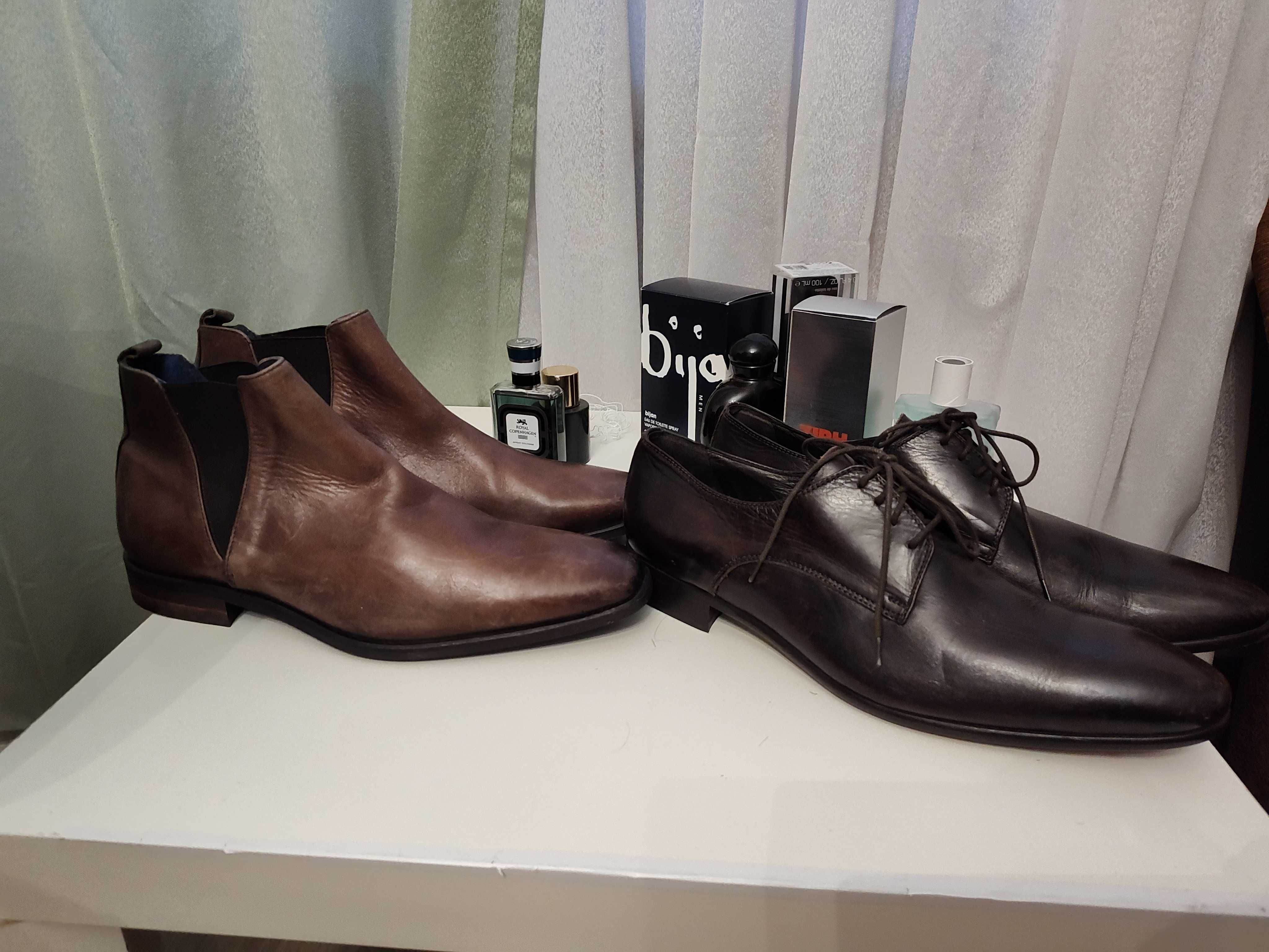 Французская мужская обувь туфли San Marina кожа и Minelli Франция 44р