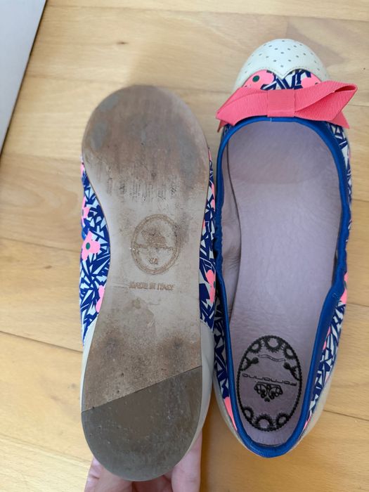 Balerini multicolori de piele