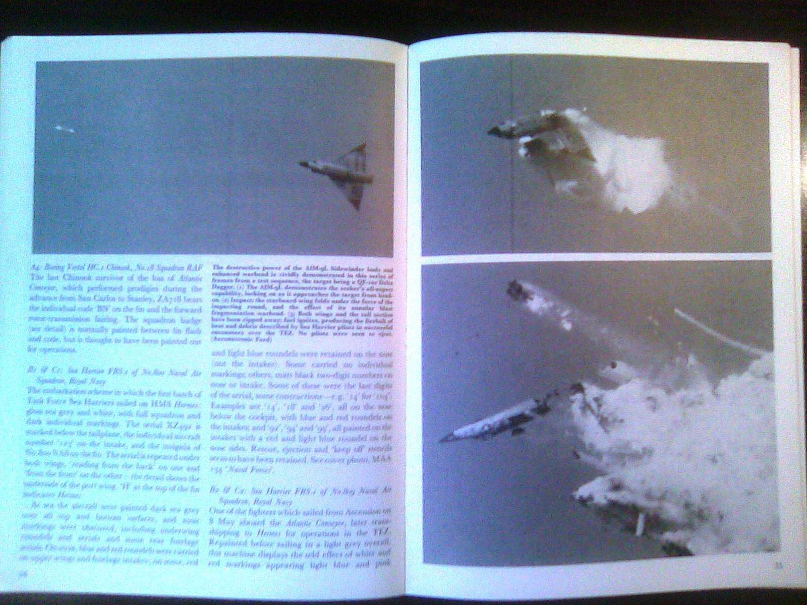 книга "Битва ВВС за Фолкленды" авиационный справочник Англия 1983 г.