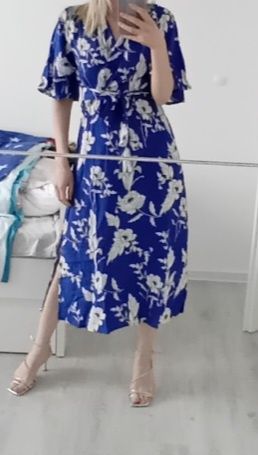 Синя лятна рокля размер М