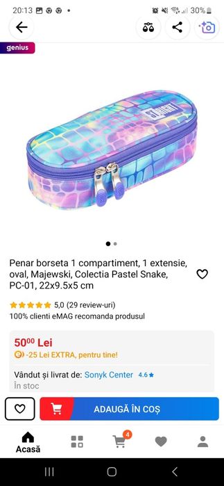 De vânzare lot ghiozdan și penar