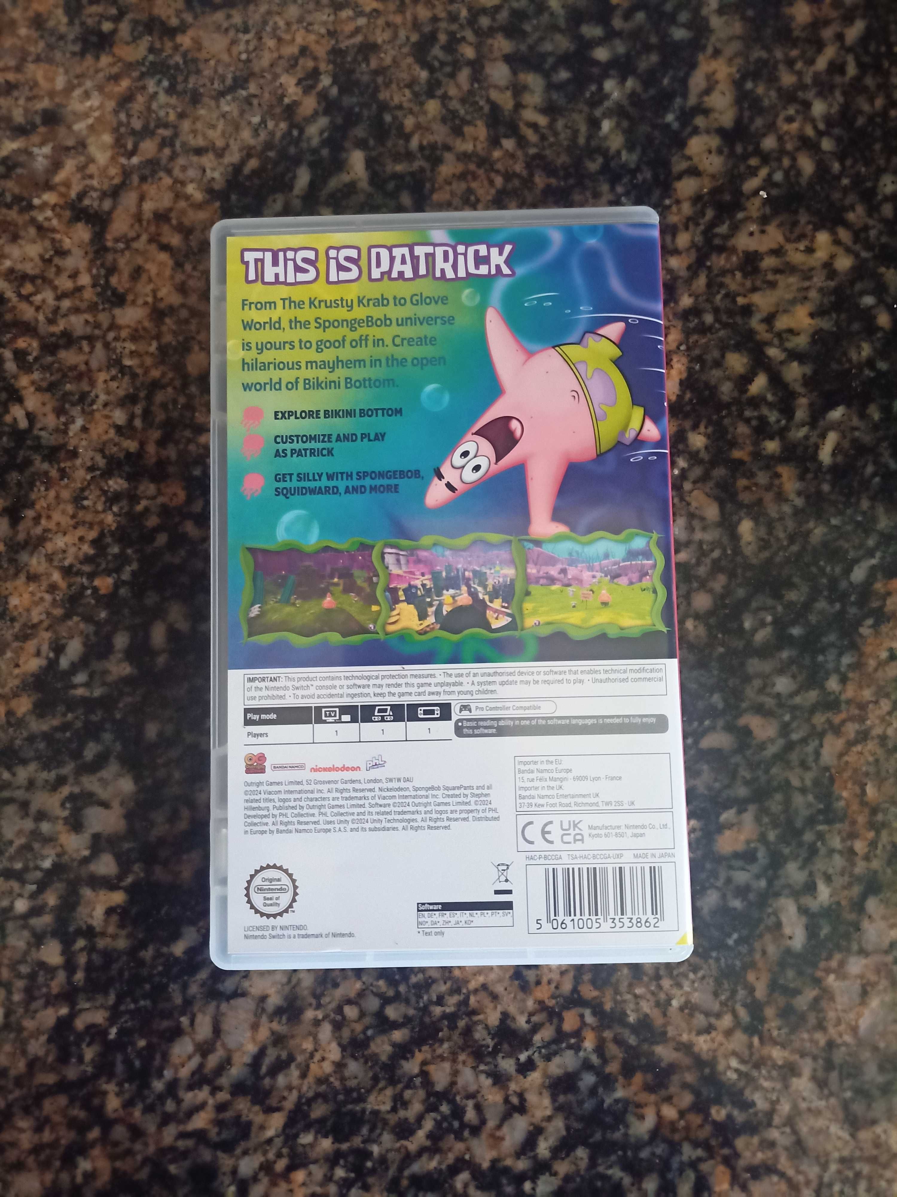Nintendo switch Patrick star