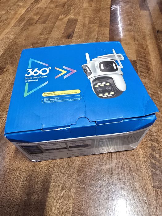 Външна 6K IP Система — 3-в-1 (2 фиксирани + 1 PTZ) с 256 GB карта паме