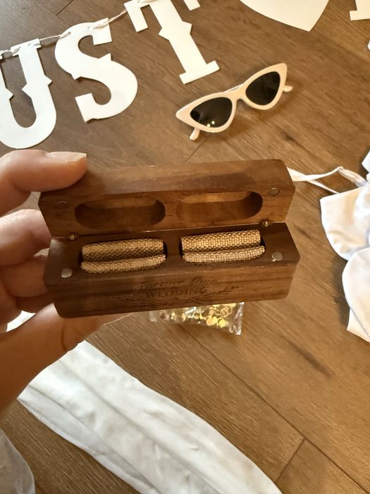 Сет за булка було, бели ръкавици